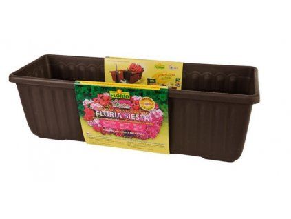 Samozavlažovací truhlík FLORIA SIESTA 40 cm - Čokoláda