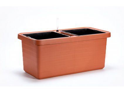 Velkoobjemový truhlík Berberis DUO 80 cm - terakota