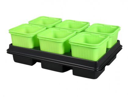 vyr 4231 48728 Kvetnik sadbovy GREEN podmiska 8 x 8 x 8 cm 2 x 6 ks